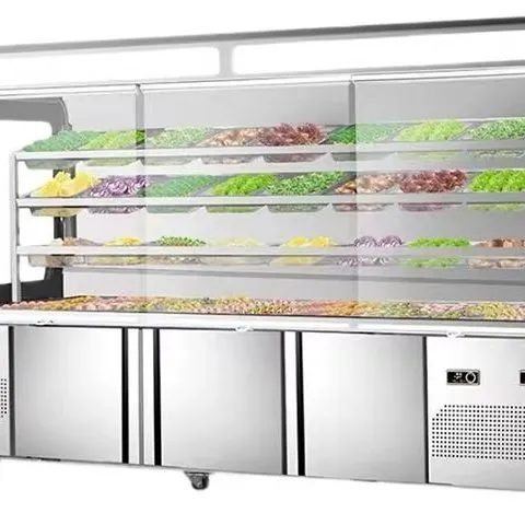 Dual Temperature Commercial Refrigerator Freezer for Fresh Food Display