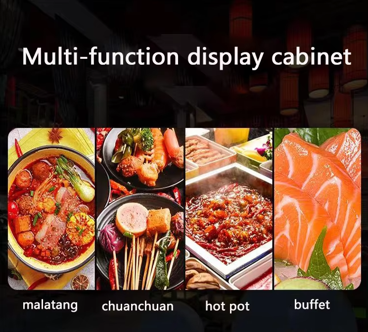 Dual Temperature Commercial Refrigerator Freezer for Fresh Food Display