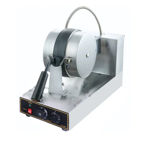 Commercial Snack Equipment Single Plate Digital Electric Rotary Waffle Maker