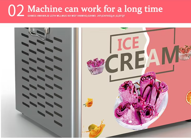2025 Hot Sell Commercial Fired Ice Cream Rolls Machine /Fired Ice Rolls Maker /Fired Yogurt Rolls Machine or Maker