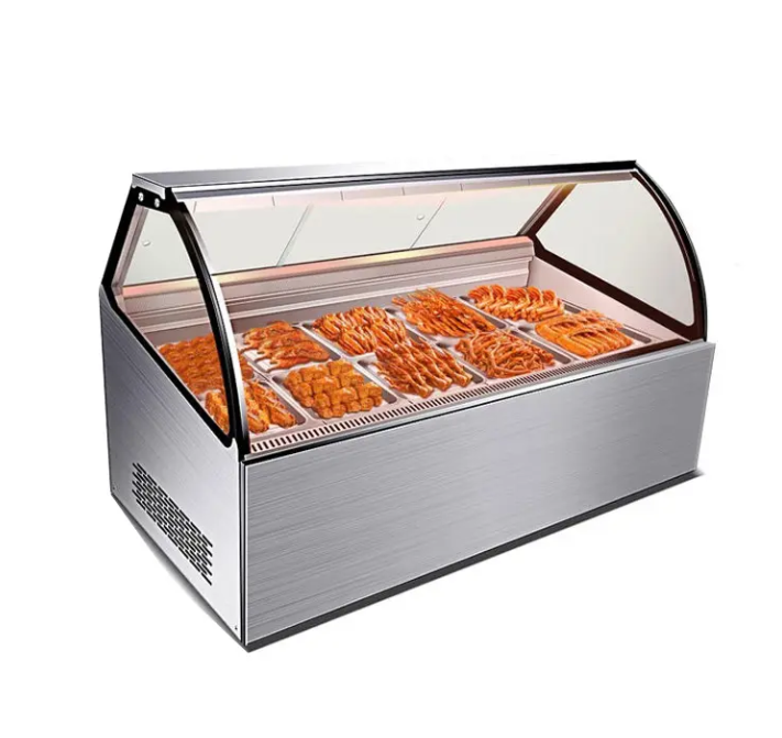 Versatile Supermarket Display Freezer for Cooked Meat Products