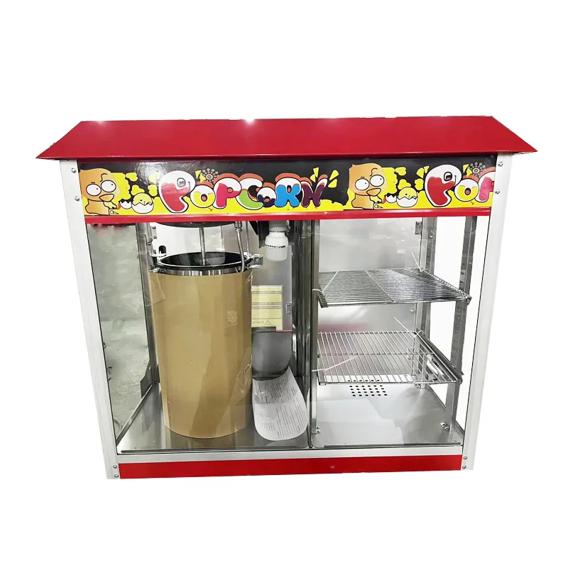 Popcorn Machine Commercial Fully Automatic Free Pot Night Market Stall with Warmer