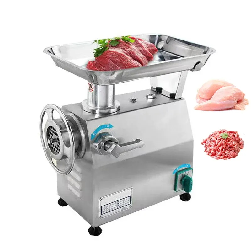 Professional Commercial Meat Grinder with Stainless Steel Housing and Auto Control