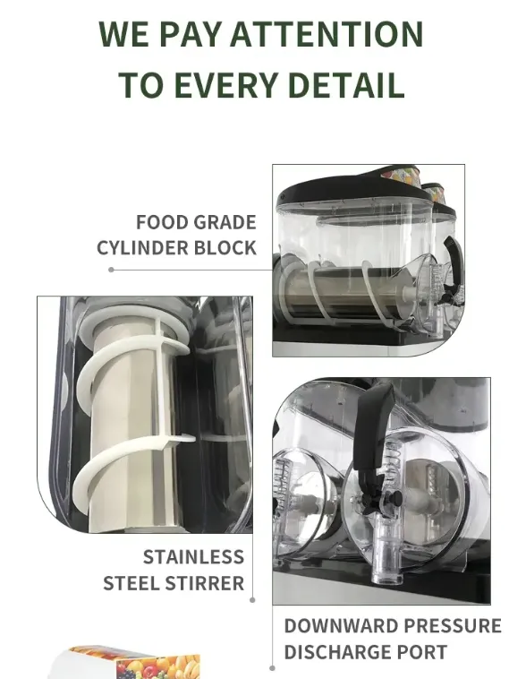 15L Commercial Triple Tank Slush Machine for Refreshing Beverages