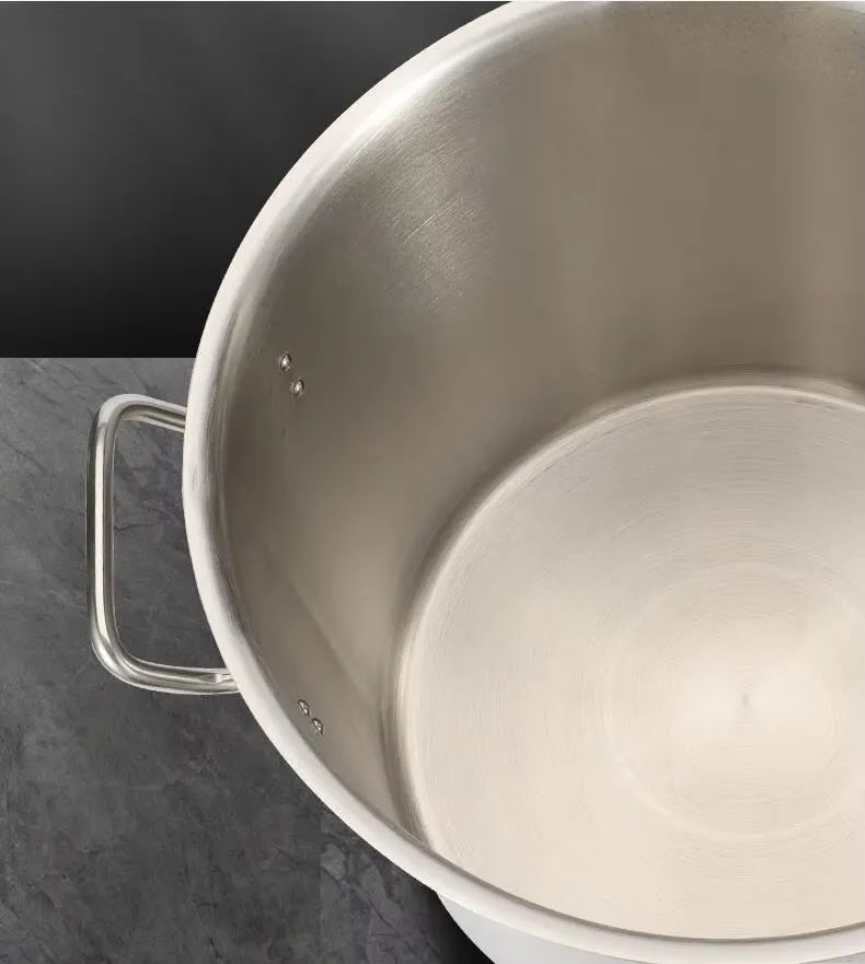 12L Custom 6L~225L Multi Sizes Stainless Steel Stock Pot High Pot Cookware Large Cooking Pot for Home Restaurant Soup Barrel