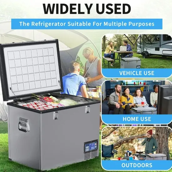 with Competitive Advantages Dual Zone Big Capacity Outdoor Camping Cooler Box Fridge Freezer for Barbecue