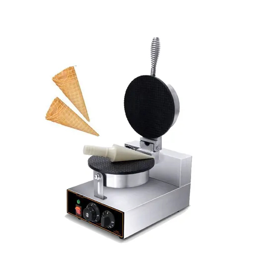 Commercial Stainless Steel Electric Single Plate Ice Cream Cone Waffle Maker Cone Ice Cream Machine