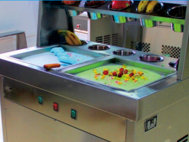 High-Performance Fried Ice Cream Rolls Machine for Ice Cream Shops