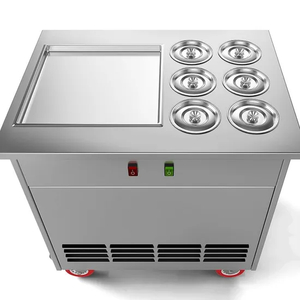 Premium Flat Pan Fried Ice Cream Roll Maker for Snack Shops