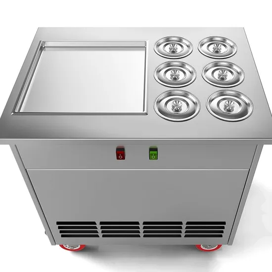 Premium Flat Pan Fried Ice Cream Roll Maker for Snack Shops